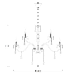 Bromley 18LT Crystal Chandelier