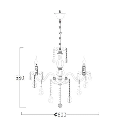 Bromley 3LT Crystal Chandelier