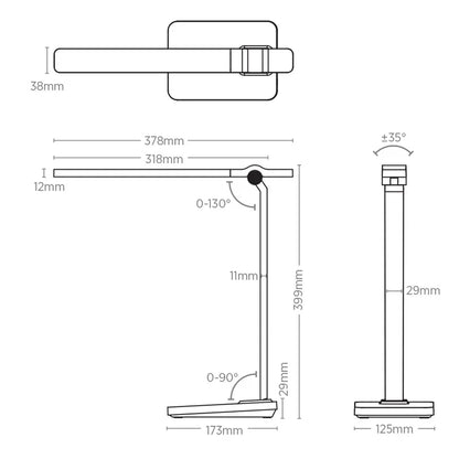 Bruce 10w LED Desk Lamp Black