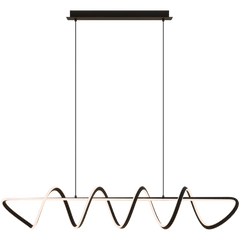 Bulbul 1500mm Spiral LED Pendant Black