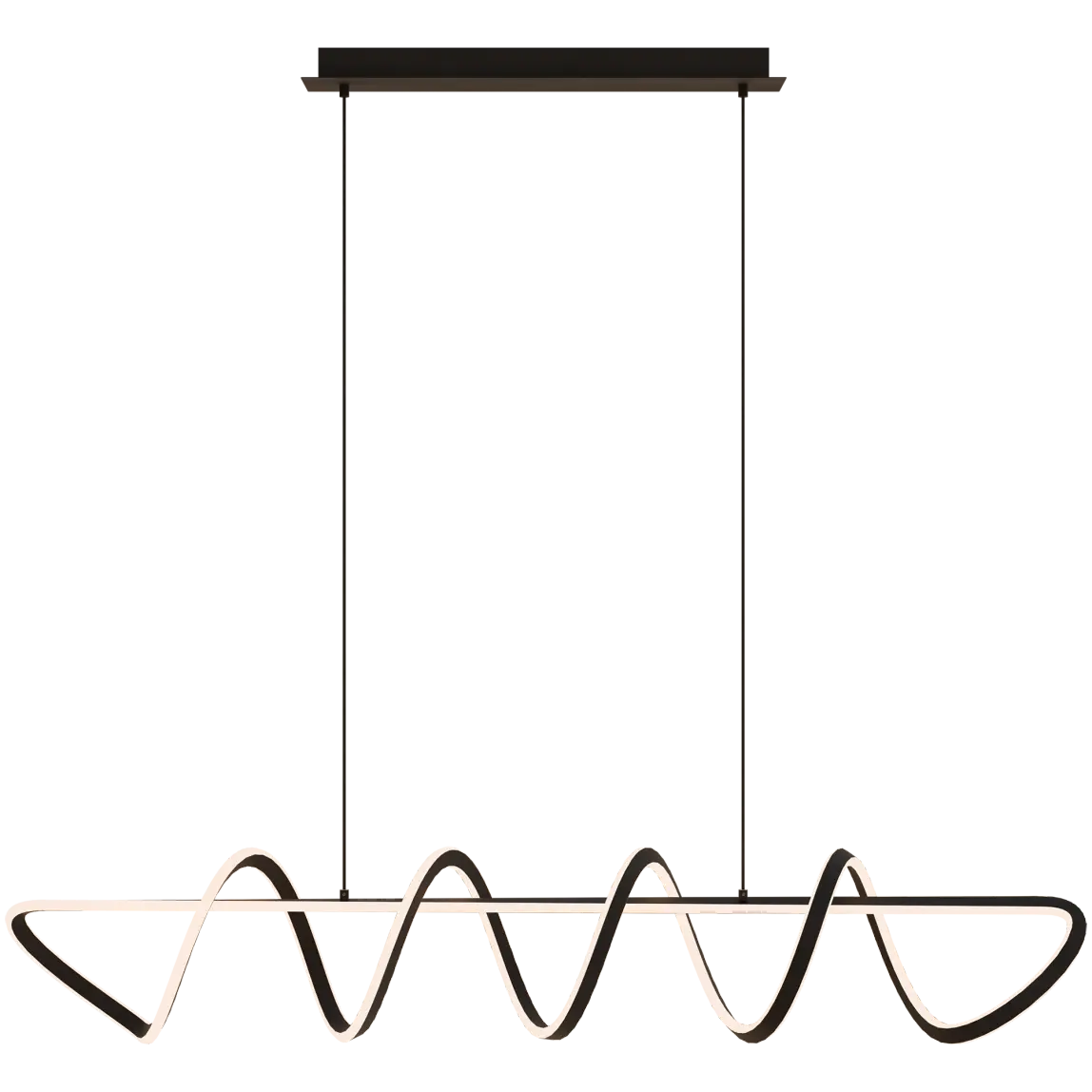 Bulbul 1500mm Spiral LED Pendant Black