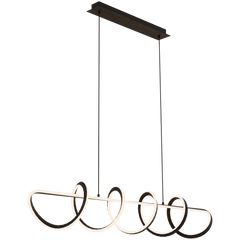 Bulbul 1500mm Spiral LED Pendant Black