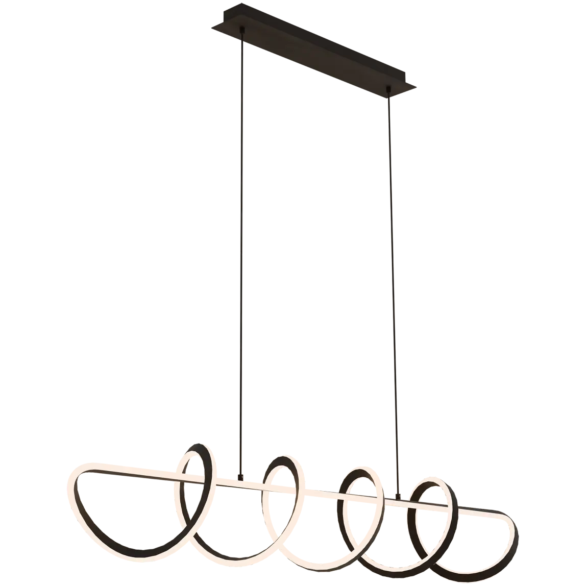 Bulbul 1500mm Spiral LED Pendant Black