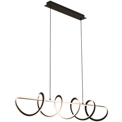 Bulbul 1500mm Spiral LED Pendant Black