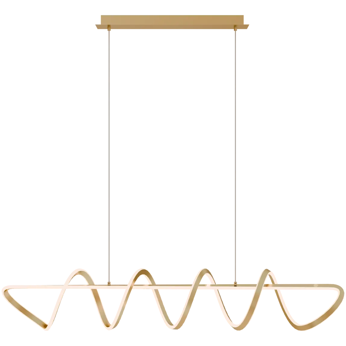 Bulbul 1500mm Spiral LED Pendant Brass