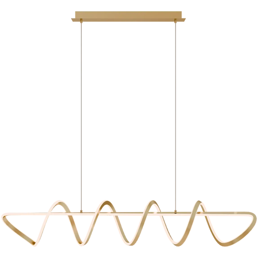 Bulbul 1500mm Spiral LED Pendant Brass