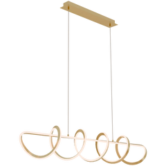 Bulbul 1500mm Spiral LED Pendant Brass
