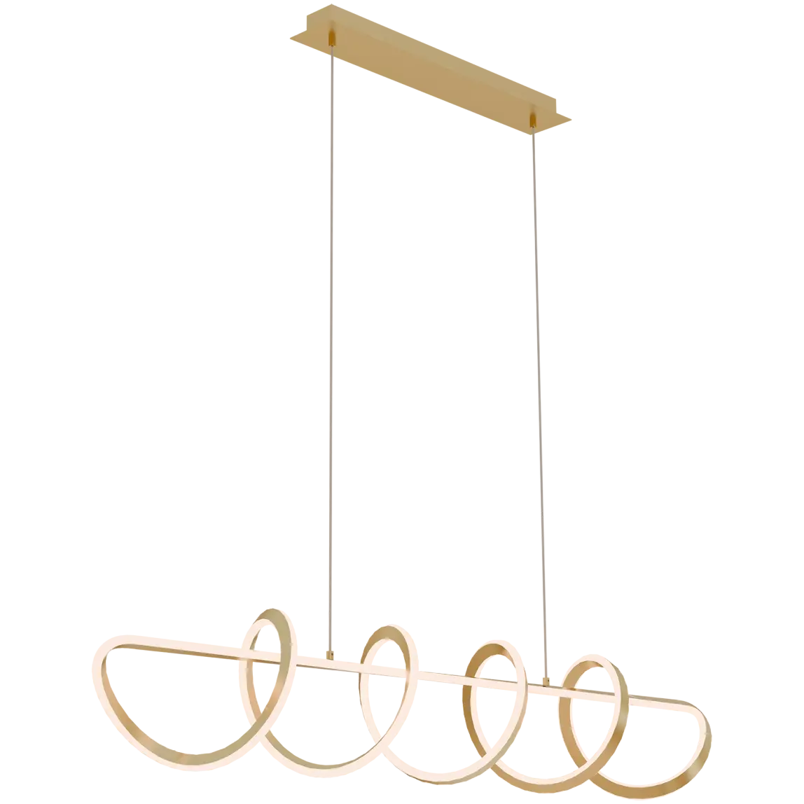 Bulbul 1500mm Spiral LED Pendant Brass