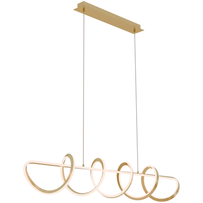 Bulbul 1500mm Spiral LED Pendant Brass