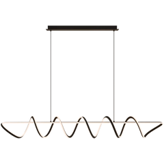 Bulbul 2000mm Spiral LED Pendant Black