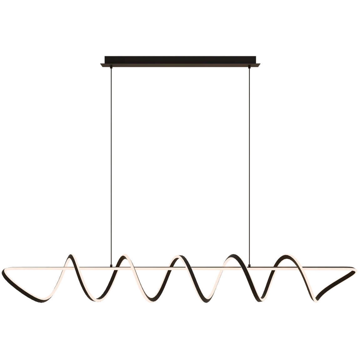 Bulbul 2000mm Spiral LED Pendant Black