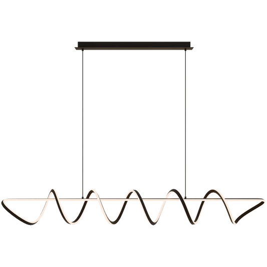 Bulbul 2000mm Spiral LED Pendant Black