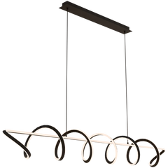 Bulbul 2000mm Spiral LED Pendant Black