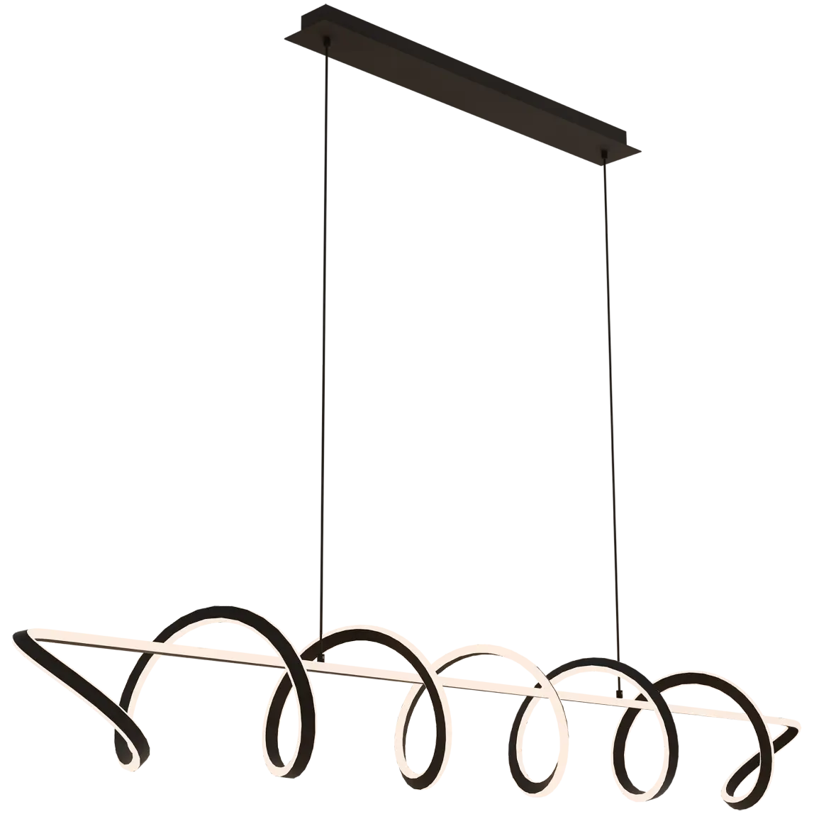Bulbul 2000mm Spiral LED Pendant Black