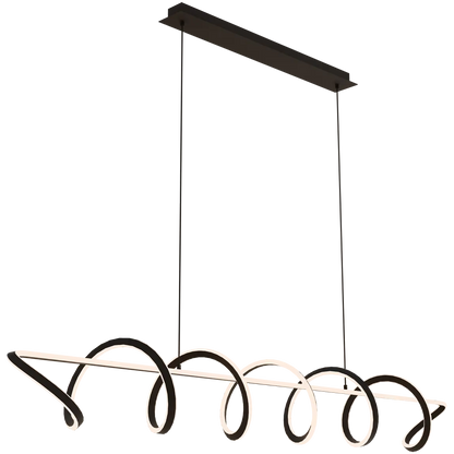 Bulbul 2000mm Spiral LED Pendant Black
