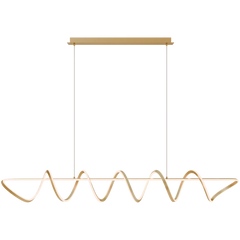 Bulbul 2000mm Spiral LED Pendant Brass