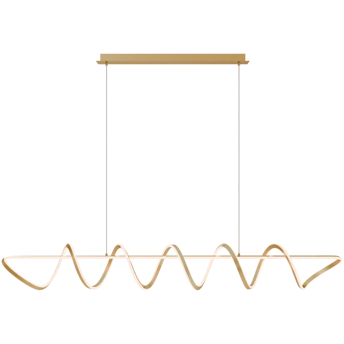 Bulbul 2000mm Spiral LED Pendant Brass