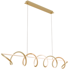 Bulbul 2000mm Spiral LED Pendant Brass