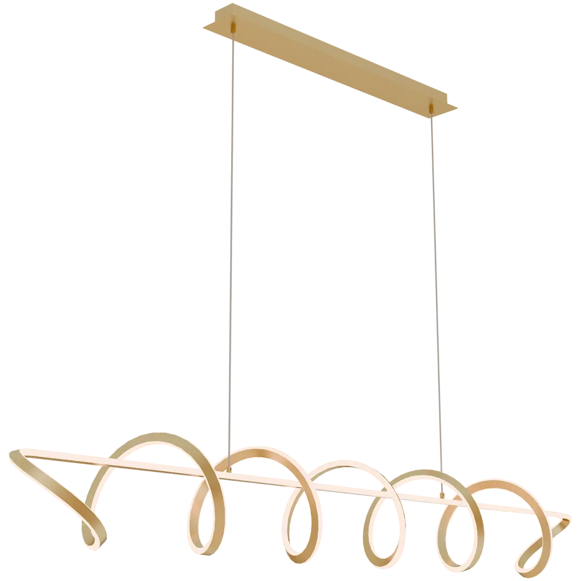 Bulbul 2000mm Spiral LED Pendant Brass