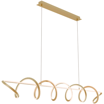 Bulbul 2000mm Spiral LED Pendant Brass