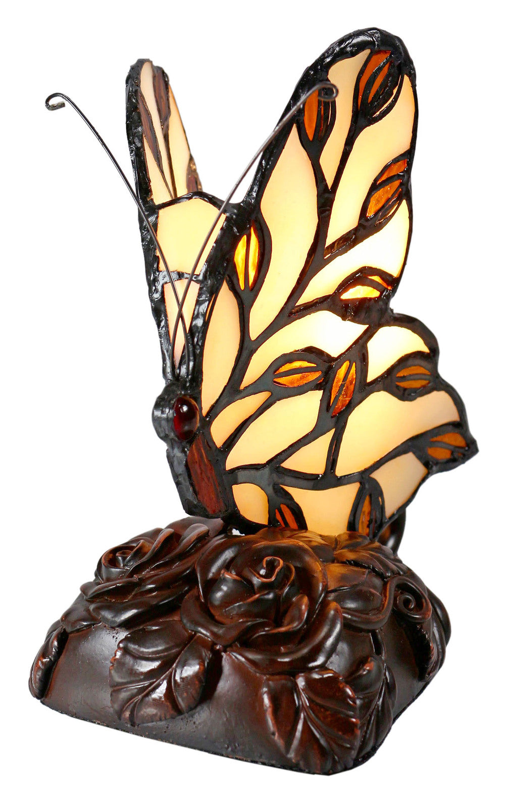 Small Leadlight Butterfly Lamp
