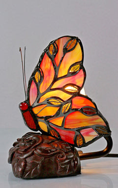 Small Leadlight Butterfly Lamp