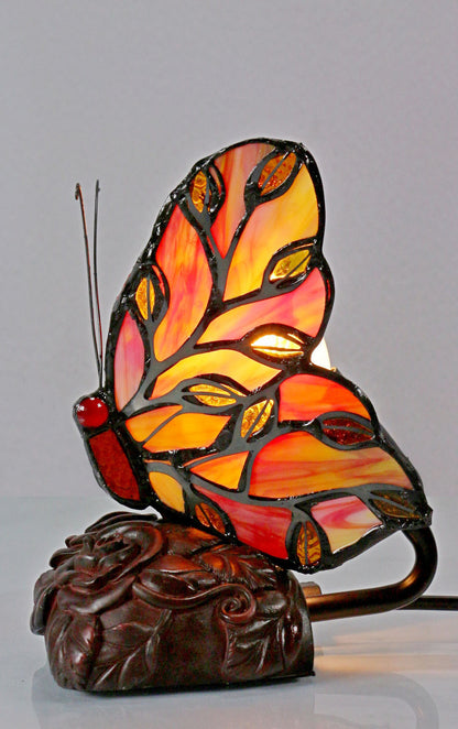 Small Leadlight Butterfly Lamp