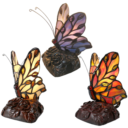Small Leadlight Butterfly Lamp