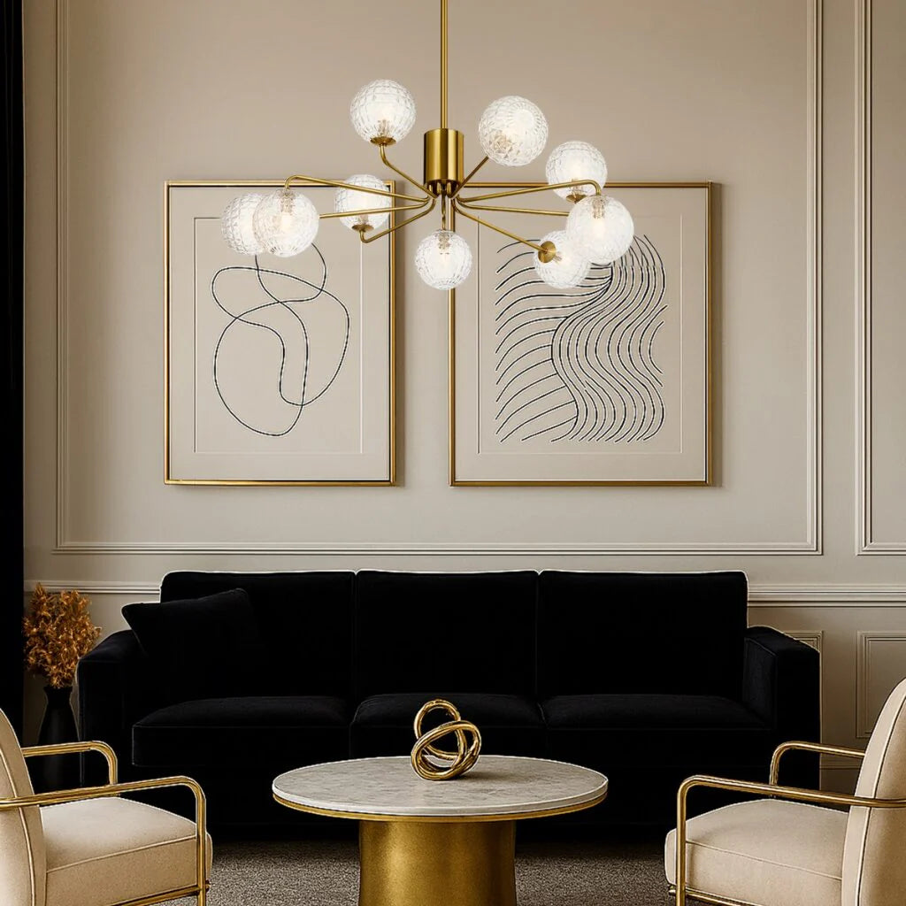 Felton 9 Light Pendant Antique Gold