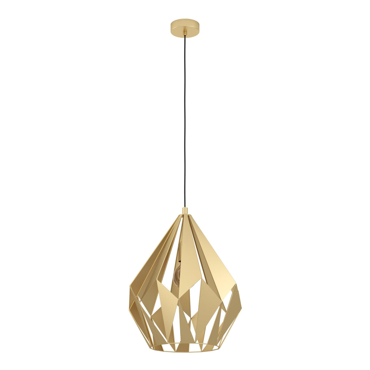 Carlton Large 1LT Pendant Brass