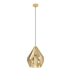 Carlton Medium 1LT Pendant Brass