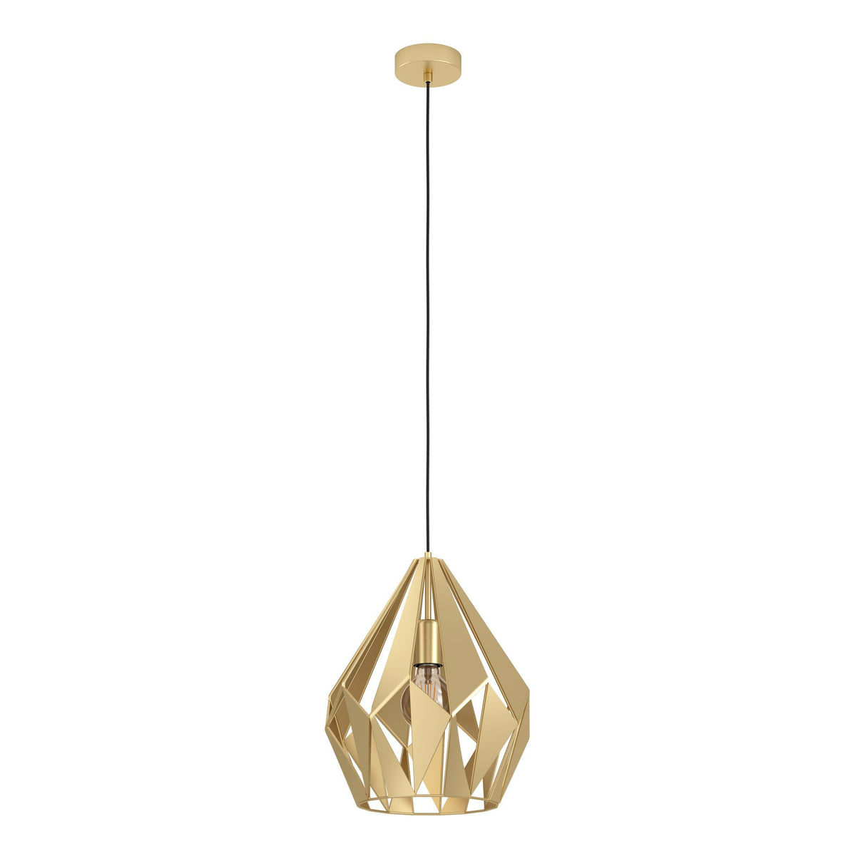 Carlton Medium 1LT Pendant Brass
