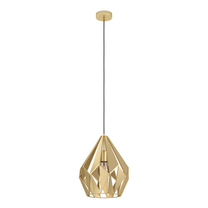 Carlton Medium 1LT Pendant Brass