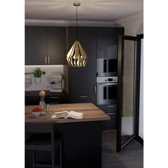 Carlton Medium 1LT Pendant Brass
