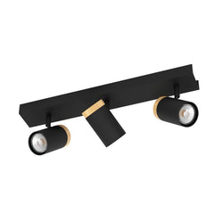 Cartagena 3LT Spot Light Black & Wood