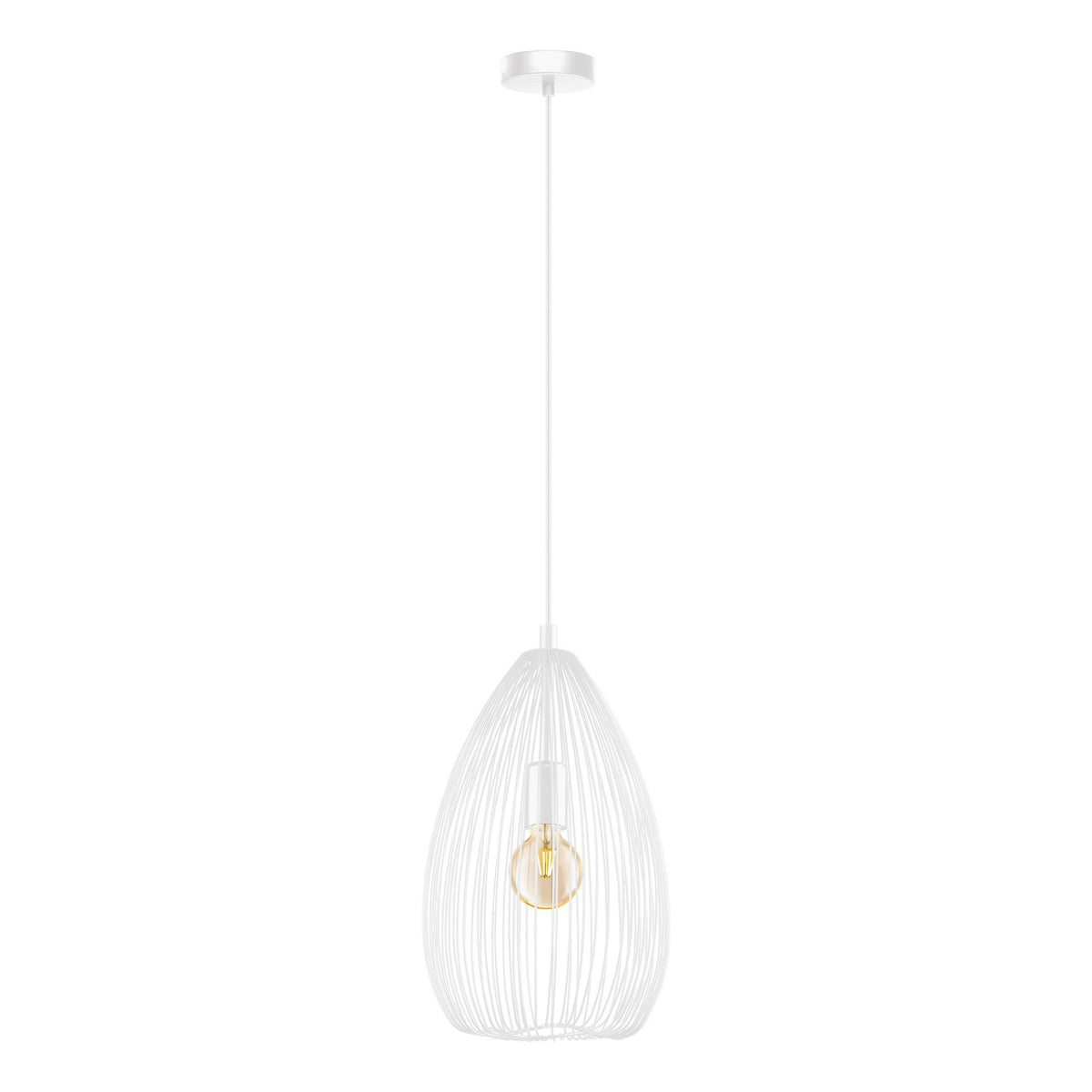 Clevedon 1LT Pendant White