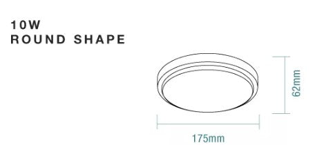 Cove 10W Round LED Bunker Light