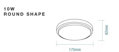 Cove 10W Round LED Bunker Light