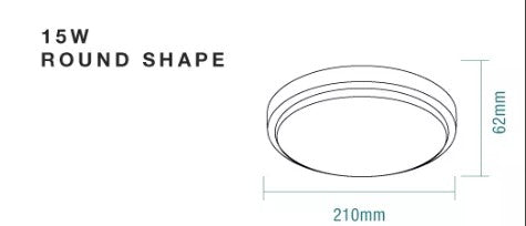 Cove 15W Round LED Bunker Light