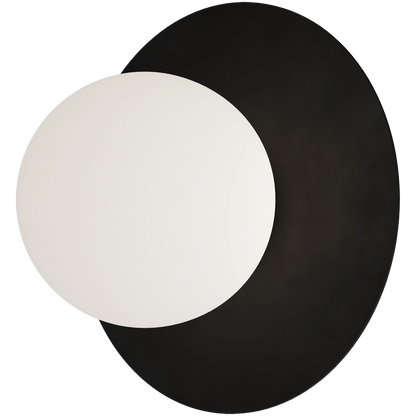 Crest Opal Orb Wall Light Black