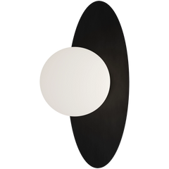 Crest Opal Orb Wall Light Black