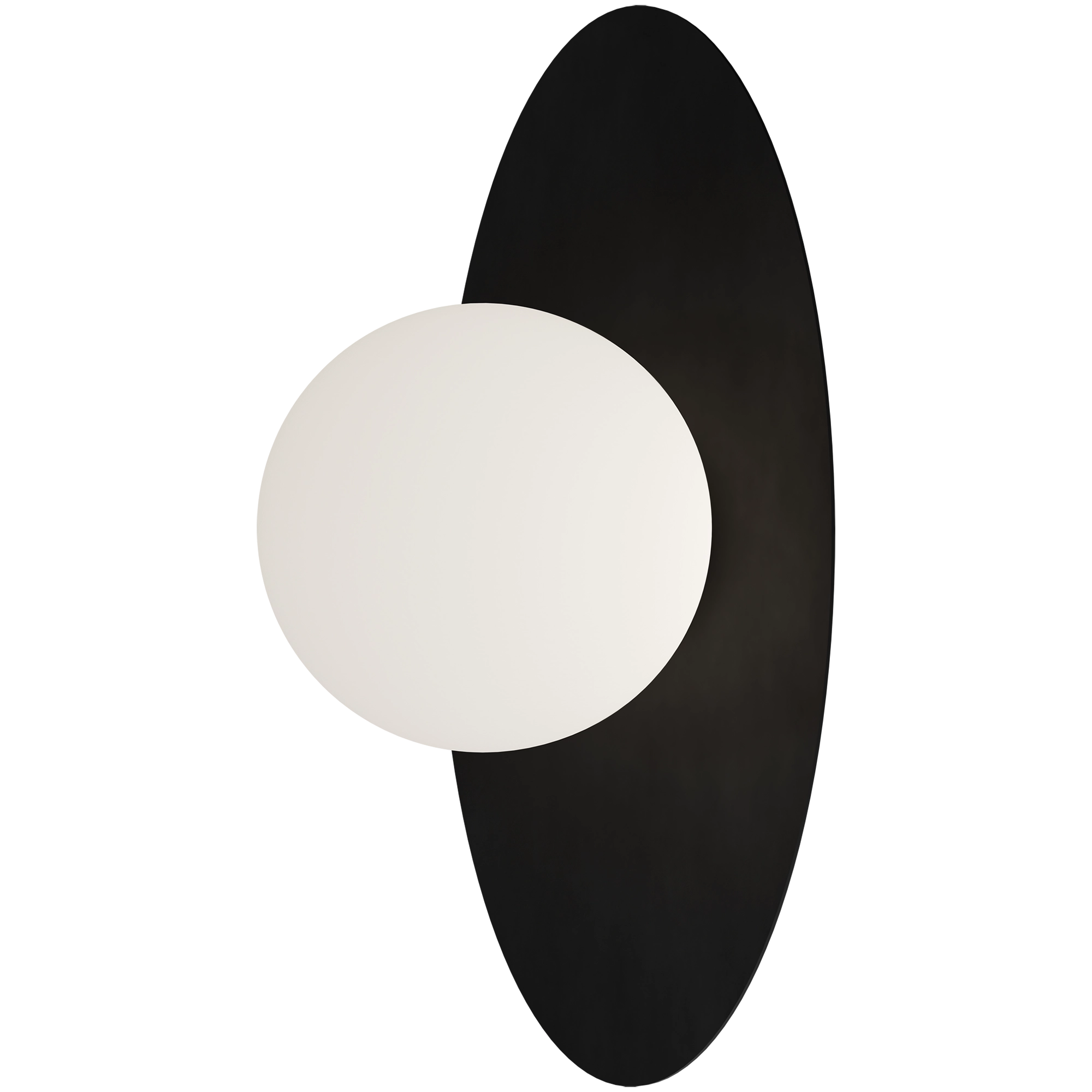 Crest Opal Orb Wall Light Black