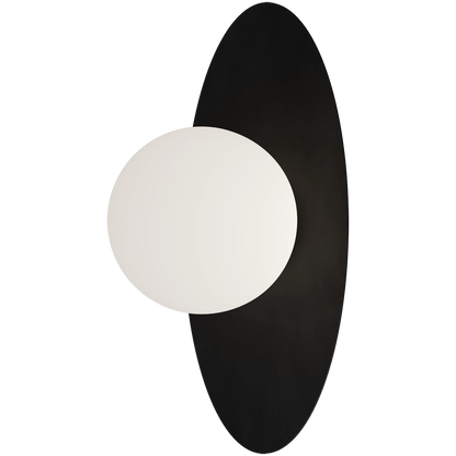 Crest Opal Orb Wall Light Black