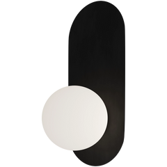 Crest Opal Orb Wall Light Black