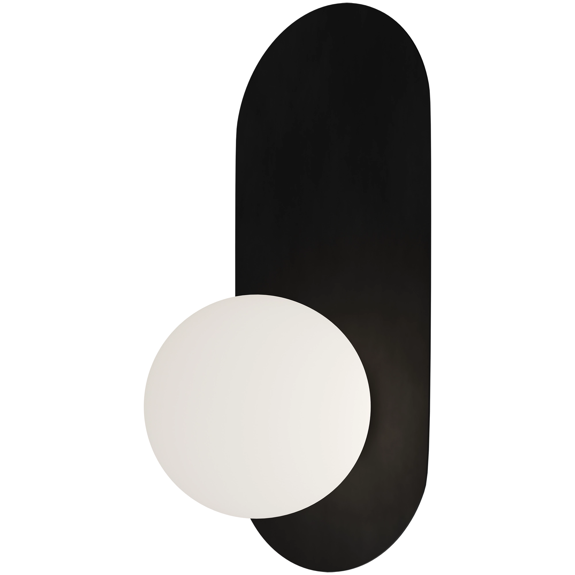 Crest Opal Orb Wall Light Black