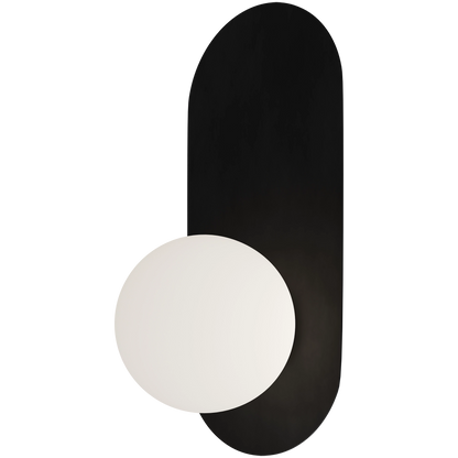 Crest Opal Orb Wall Light Black