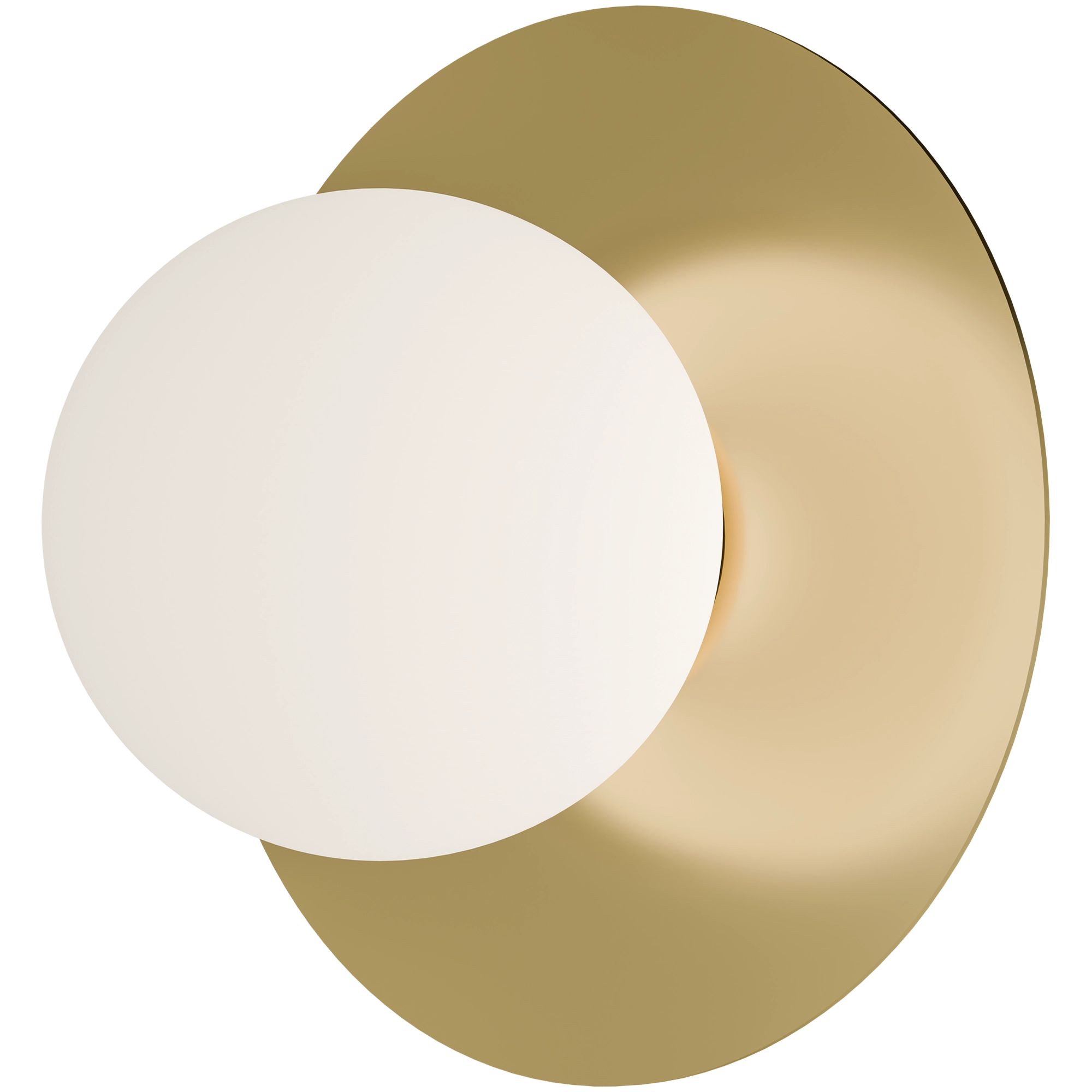 Crest Opal Orb Wall Light Brass