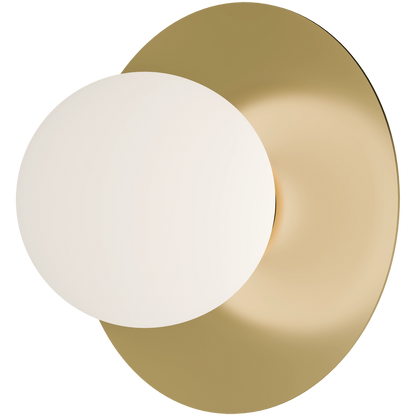 Crest Opal Orb Wall Light Brass