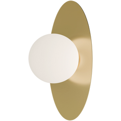 Crest Opal Orb Wall Light Brass