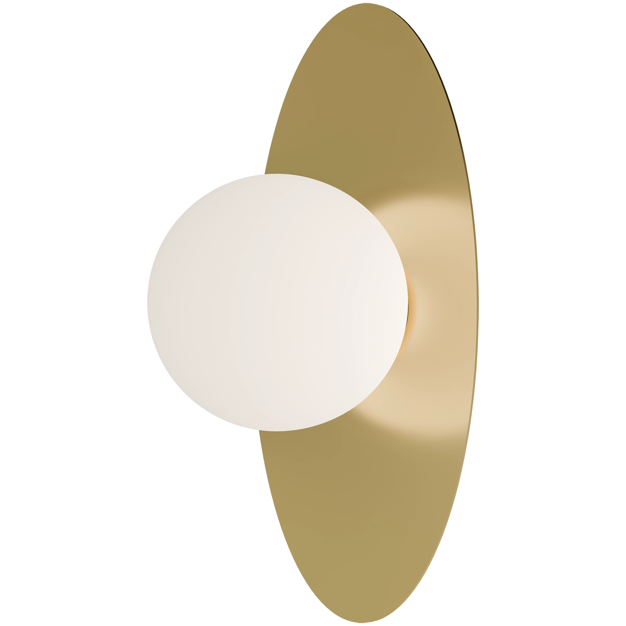 Crest Opal Orb Wall Light Brass
